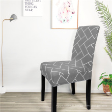 Couverture de chaise élastique en spandex imprimé universel pour chaise à manger